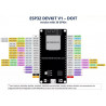 Placa de desarrollo Bluetooth inalámbrica WiFi ESP-32 Micro USB de doble núcleo