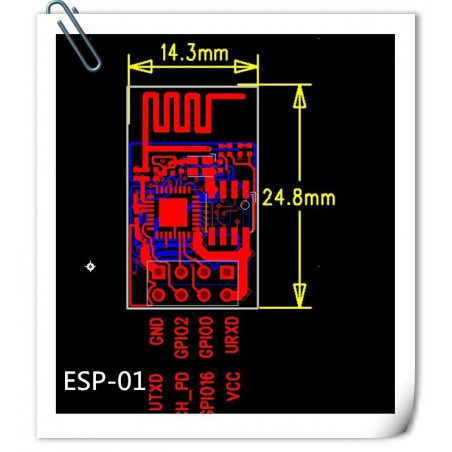 ESP-01 ESP8266 émetteur-récepteur sans fil de module sans fil série WIFI UART IoT