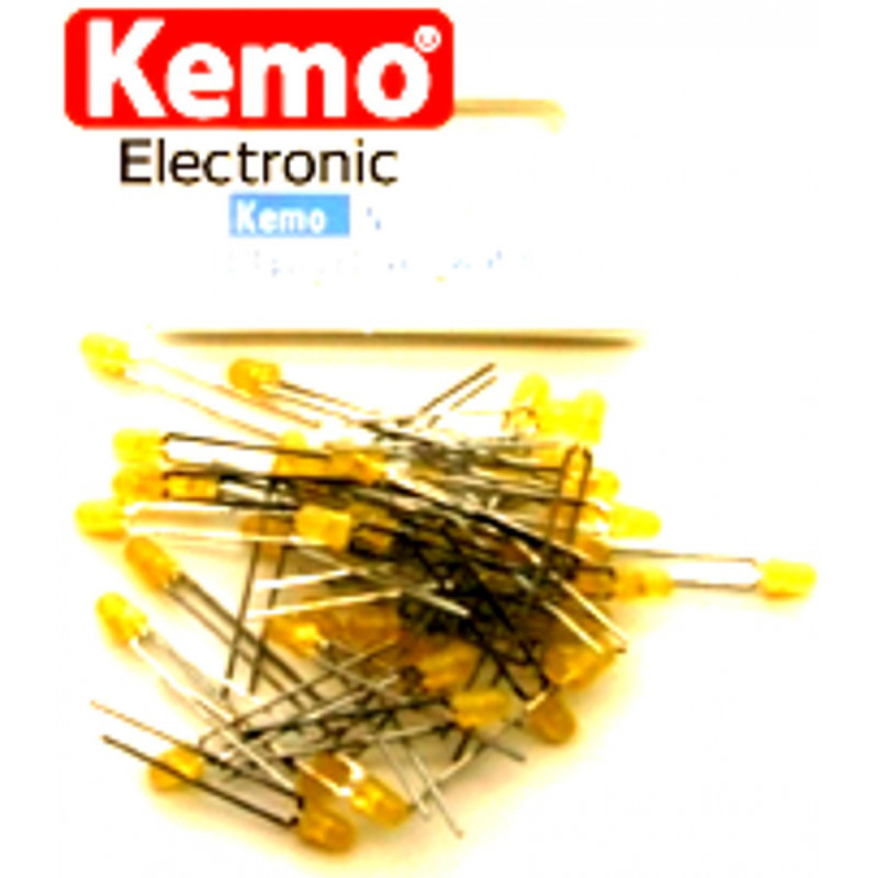 Confezione da 50 LED Ø 3 mm giallo