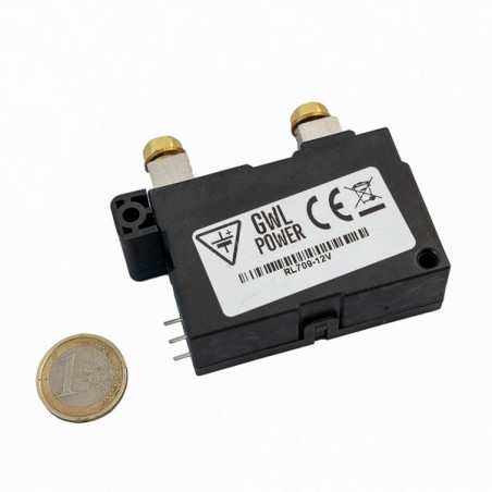 Relé de bloqueo de potencia DC 100A, entradas de ENCENDIDO y APAGADO de bobina biestable de 12 V