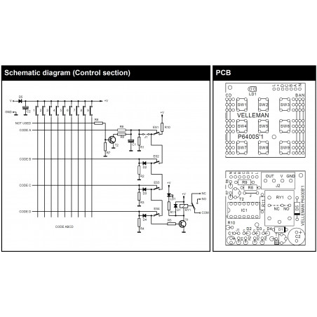 KIT CHIAVE A TASTIERA 9-15VDC 8-12V AC contatto relè 5A 220V