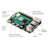 Himbeer Pi 4 Modell B 2G BCM2711 Quad Core A72 ARM v8 WiFi Bt LAN Micro HDMI 4K 60