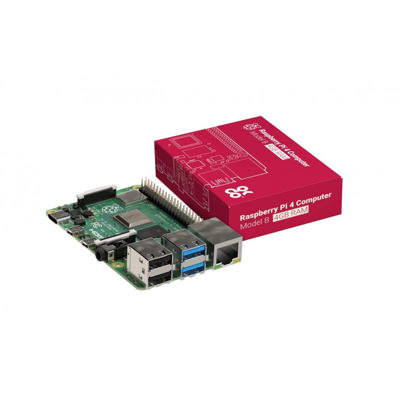 Raspberry Pi 4 Model B 2G BCM2711 Quad Core A72 ARM v8 WiFi Bt LAN ...