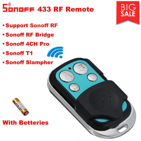 Sonoff RF 433 Wireless 4-channel remote control for controlling Sonoff RF devices