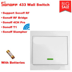 Sonoff RF Wandtaste 1CH Wireless 433 Klebstoffsteuerung Sonoff RF Geräte