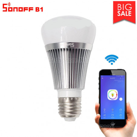 Sonoff B1 Lampadina WiFi RGBW LED 6W dimmer controllo APP eWelink Android  iOS
