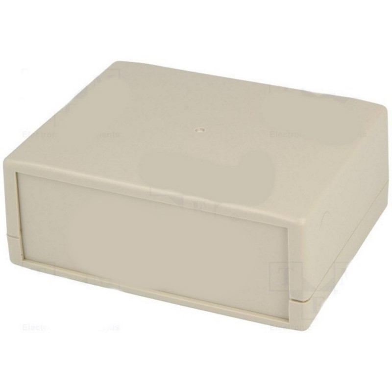 Console housing container with panel 130 x 100 x 50mm ABS gray IP43