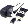 Fuente de alimentación universal estabilizada 3-12V DC 300mA plug conn. CC, conector, USB