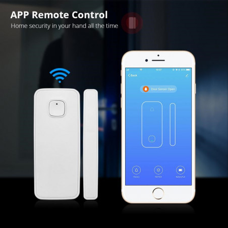 Capteur magnétique de porte de fenêtre intelligente WiFi Amazon Alexa, Google Home, IFTTT