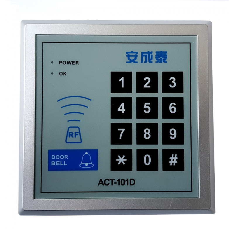 Cerradura electrónica RFID + código 10000 usuarios relé abrepuertas wiegand 12V DC