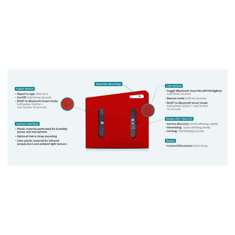 SimpleLink CC1350 SensorTag Development Kit Bluetooth 10 MEMS Sensor