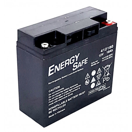 Batteria al piombo ricaricabile ermetica AGM VLRA 12V 18Ah uso ciclico e  standby