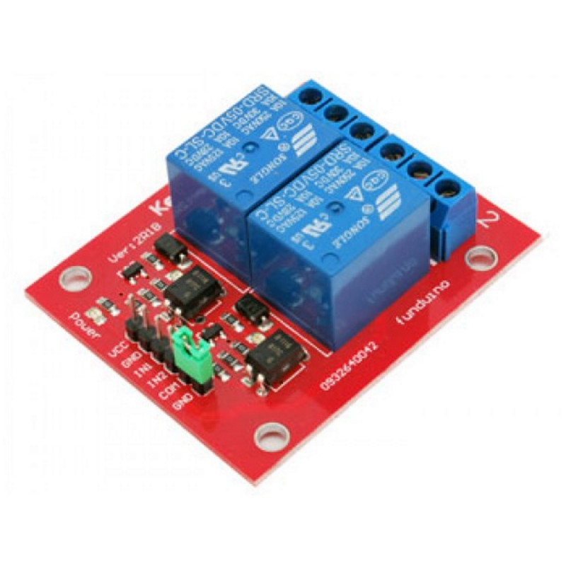 Module monté 2 bobines de relais 5 Vdc NO NC contacts COM 250V 10A pour Arduino