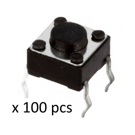 100 x Microcommutatore microswitch TACT SPST-NO 2 Posizioni  0,05A/12VDC THT
