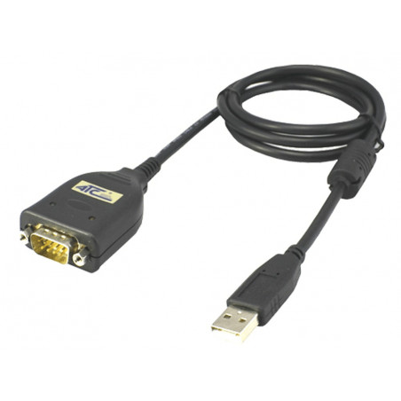 USB serial converter with DB-9 RS232 compatible FTDI chip