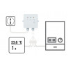 Wired weekly WiFi chronothermostat Comfort.me smartphone APP