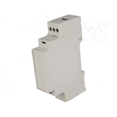 Custodia case 1 modulo guida DIN plastica PPO dimensioni 90 x 17,5 x 53mm grigio
