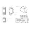 Case housing 1 module DIN rail plastic PPO dimensions 90 x 17,5 x 53mm gray