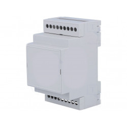 Custodia case 3 moduli guida DIN plastica PPO dimensioni 90 x 53 x 53mm grigio