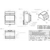 Case housing 4 modules DIN rail plastic PPO dimensions 90 x 71 x 53mm gray