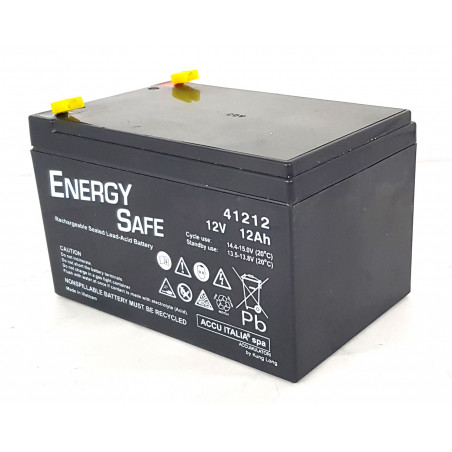 AGM VLRA 12V 12Ah hermetic rechargeable lead acid battery for cyclic and standby use