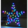MOUNTED MULTICOLORED CHRISTMAS STAR WITH 56 NEOPIXEL RGB LEDs for Arduino