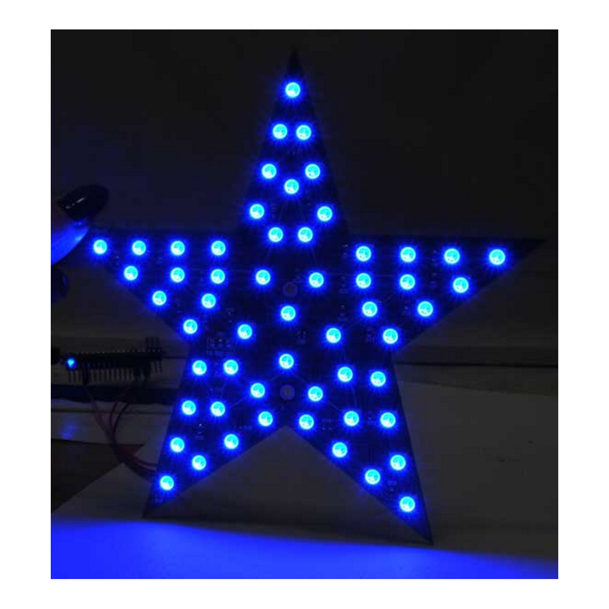 Rgb Led Star Connection MOUNTED MULTICOLORED CHRISTMAS STAR WITH 56 NEOPIXEL RGB LEDs for Arduino