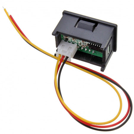 Mini Voltmetro da pannello 0-100 VDC 3 cifre con display a LED rossi