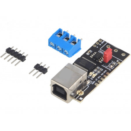 Módulo convertidor USB-RS485 Chip FT232RL Conector USB B con pines soldables