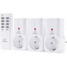 Renkforce set of 3 radio-controlled sockets 2000W with remote control 4 ch. 4 groups