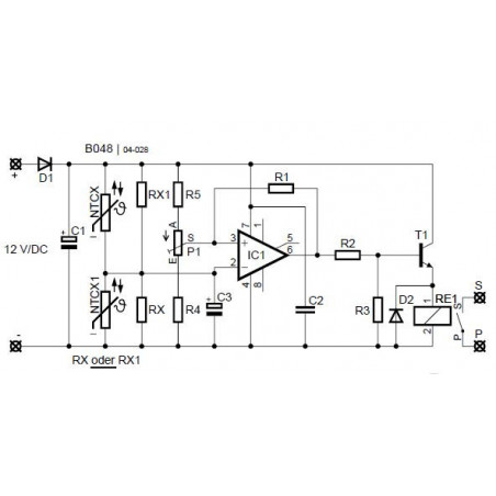 KIT termostato frío calor umbral regulable sonda NTC 12V DC con salida relé