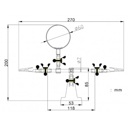 Terza mano per elettronica ZTOOLCRAFT D-10D con 2 pinze e lente ingrandimento