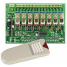 Mando a distancia + receptor radiocontrol 12V DC 8 canales relé 230V 5A