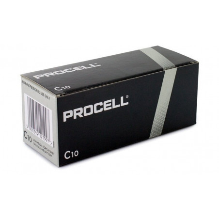 Juego de 10 piezas PC1400 Duracell PROCELL Pila alcalina tamaño C Antorcha LR14 1,5V