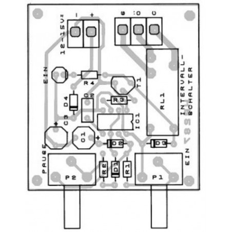 KIT Timer with adjustable intervals 200 ms - 100 s 11 -15V DC relay output