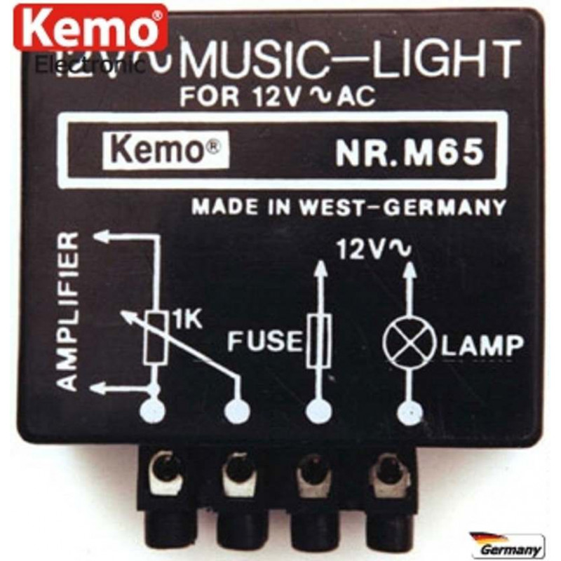 Lampeggiatore musicale per lampade alogene max. 50W 12V AC 