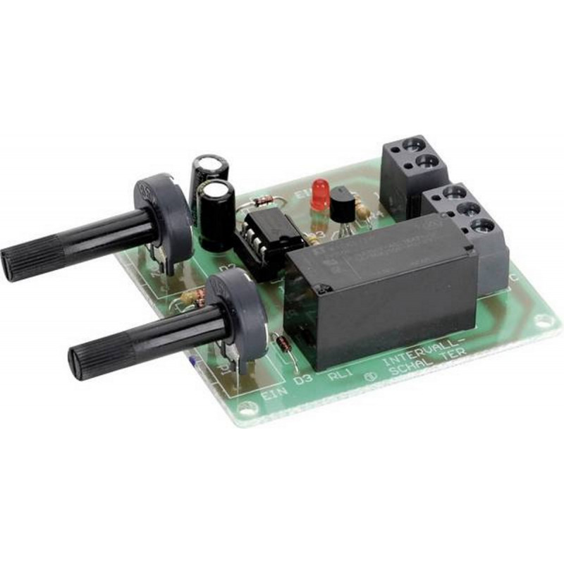 KIT Timer with adjustable intervals 200 ms - 100 s 11 -15V DC relay output