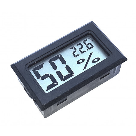 Termometro igrometro digitale da pannello -20°C +70°C umidità 10-99 RH batteria