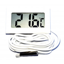 Digitalpanel-Thermometer -20 ° C + 70 ° mit weißer Batterie 1 m Sonde