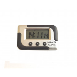 Horloge numérique LCD - Horloge électronique pour véhicule ultra-mince avec  horloge électronique pour tableau de bord