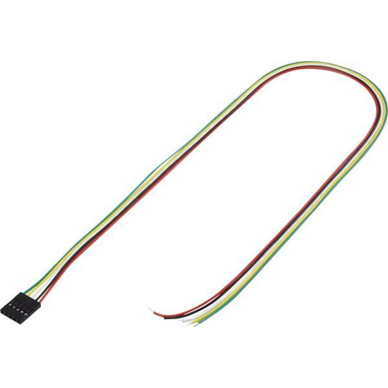 Câble de 50 cm avec connecteur à bande femelle total de pôles: 5 pas: 2,54 mm