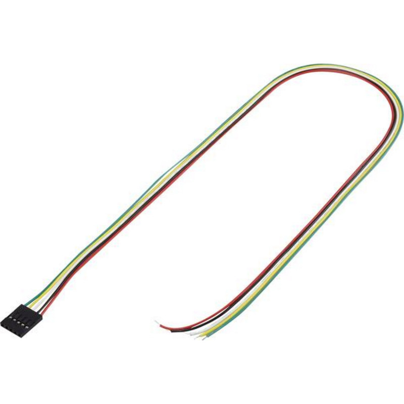 Cavetto 50cm con connettore strip femmina totale di poli: 5 passo: 2,54 mm Cavetto 50cm con connettore strip femmina totale di poli: 5 passo: 2,54 mm