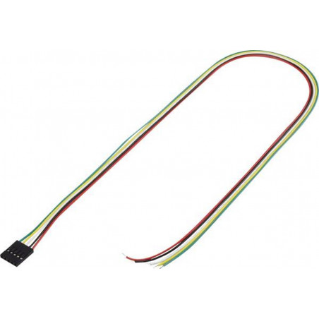Câble de 50 cm avec connecteur à bande femelle total de pôles: 5 pas: 2,54 mm