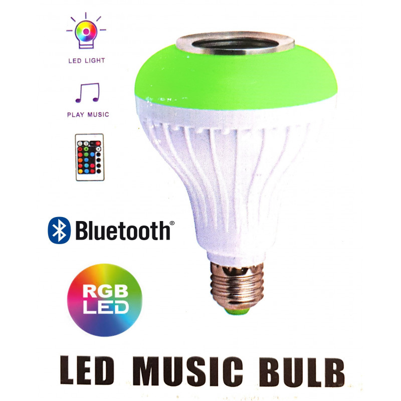 LED Music Bulb Lampadina E27 LED RGB musicale Bluetooth speaker