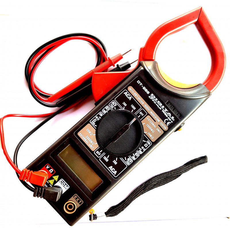 Tester Multimetro digitale Pinza CLAMP corrente AC, Volt, Ohm e continuità