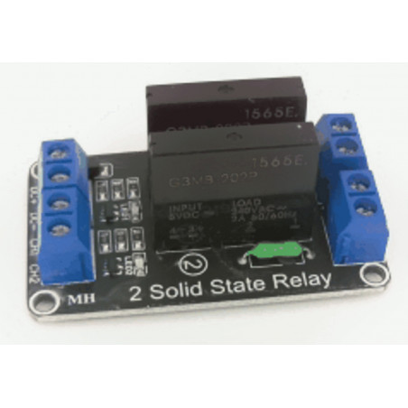 Shield Arduino Module with 2 solid state relays 240 VAC / 2 A (max)