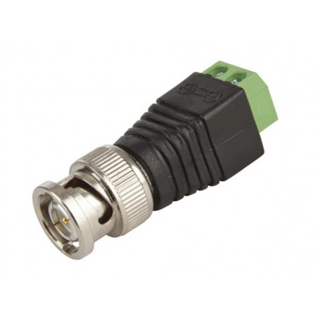 Male BNC connector with screw terminal