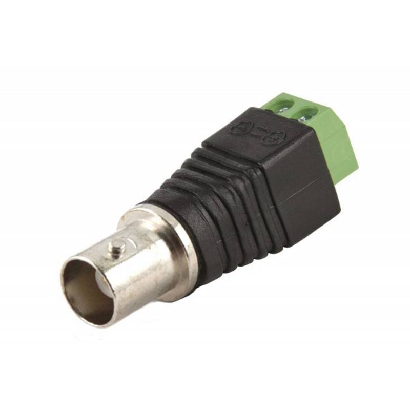 Conector BNC hembra con terminal de tornillo