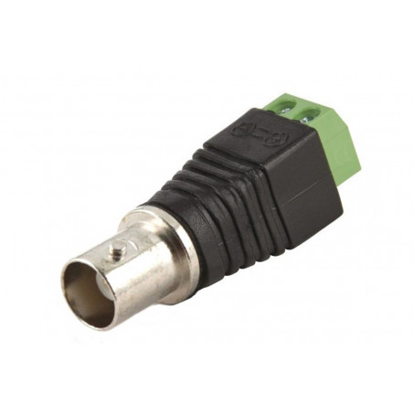 Female BNC connector with screw terminal