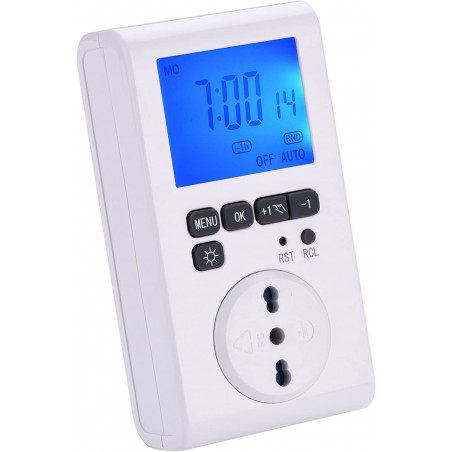 Electraline 58107 digital weekly timer with LED backlit LCD screen